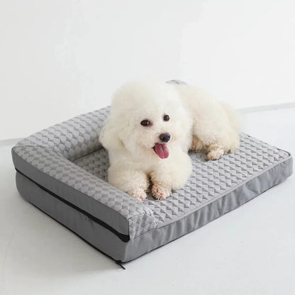 All-Season Waffle Cooling Dog Bed Canine Culture