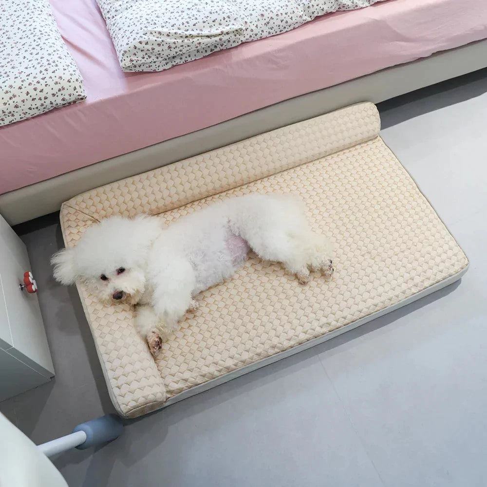 All-Season Waffle Cooling Dog Bed Canine Culture