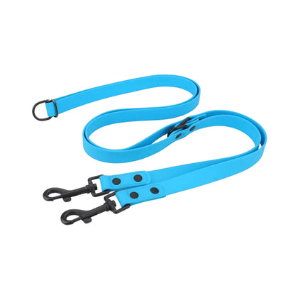 blue Black Riveted Double-Ended Dog Leash