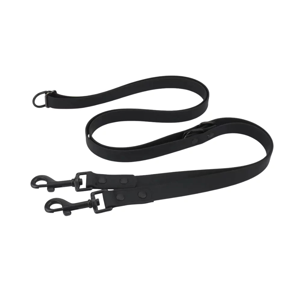 Black Riveted Double-Ended Dog Leash