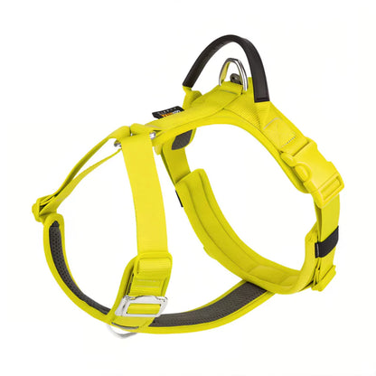 Yellow Canine Culture Cordura Dog Harness Y Front Clip No Pull