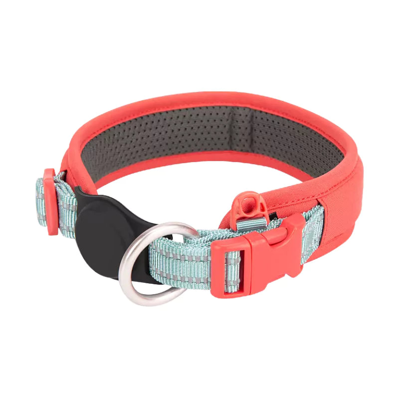 Red Cordura Dog Collar AirTag Canine Culture