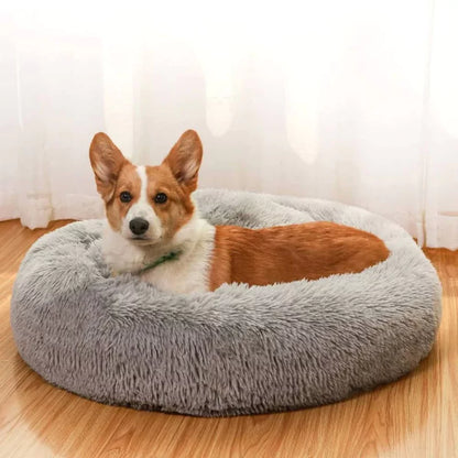 Ice White Deep Sleep Donut Dog Bed | Ultra-Soft