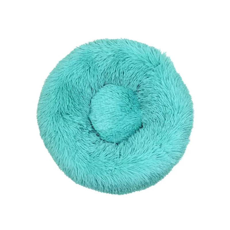 Turquoise Deep Sleep Donut Dog Bed | Ultra-Soft