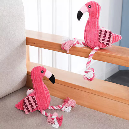 FLAMINGO DOG TUG TOY CANINE CULTURE