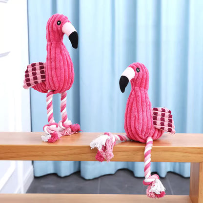 FLAMINGO DOG TUG TOY CANINE CULTURE