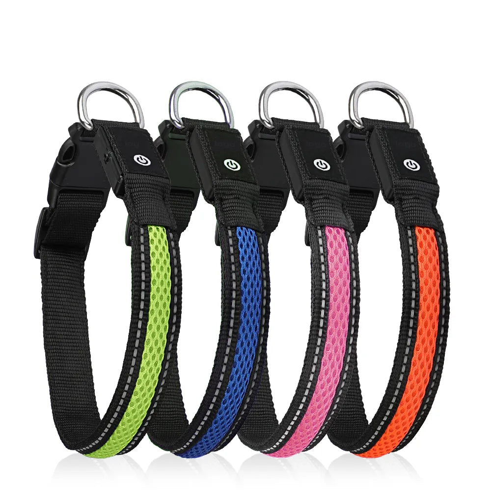 Green Neon AirFlow LED Dog Collar - Limited Black Edition