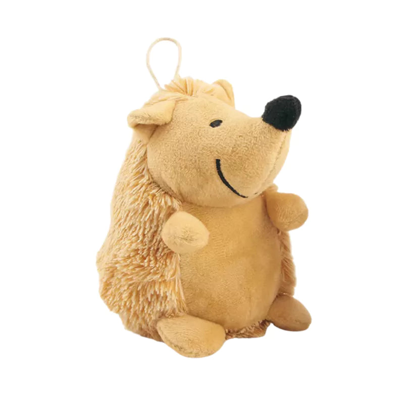 Brown Hedgehog Stuffed Dog Toy