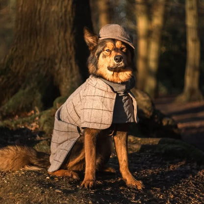 Huntsman Dog Coat Luxury Vintage Plaid Waterproof Canine Culture