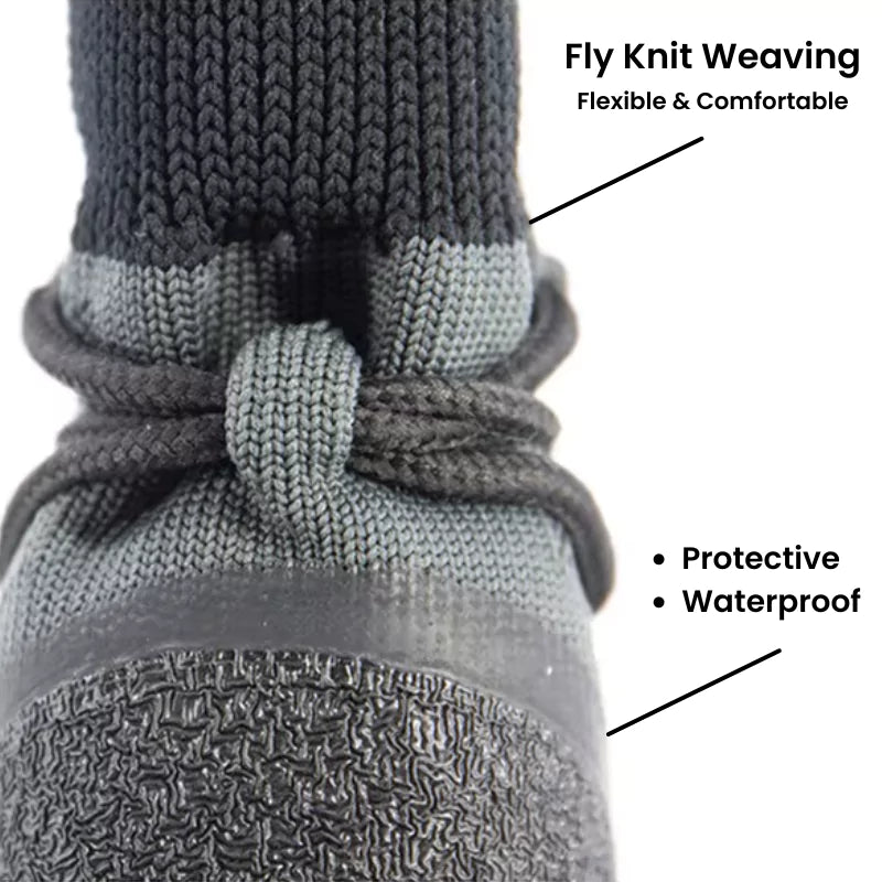 Lace-Up Protective Dog Shoes Non-Slip Outdoor Waterproof Canine Culture