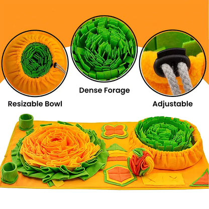 Large Orange Dog Snuffle Mat Canine Culture