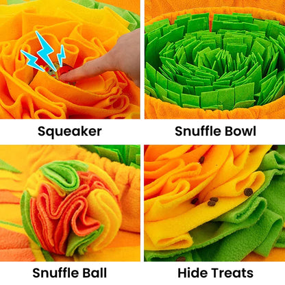 Large Orange Dog Snuffle Mat Canine Culture