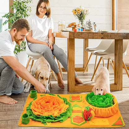 Large Orange Dog Snuffle Mat Canine Culture