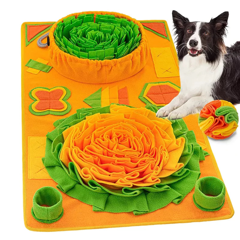 Large Orange Dog Snuffle Mat Canine Culture