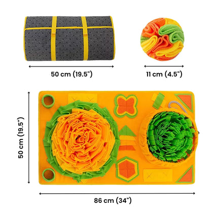 Large Orange Dog Snuffle Mat Canine Culture