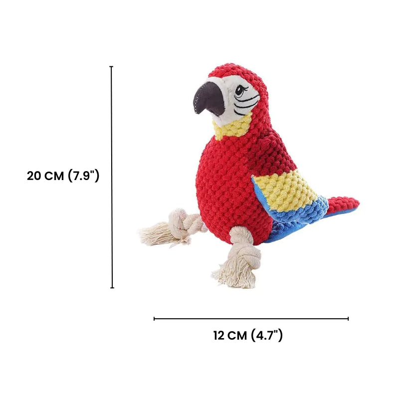 Macaw Parrot Dog Tug Toy CANINE CULTURE