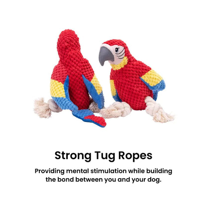 Macaw Parrot Dog Tug Toy CANINE CULTURE