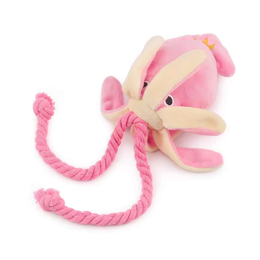 Pink Squid Dog Tug Toy CANINE CULTURE