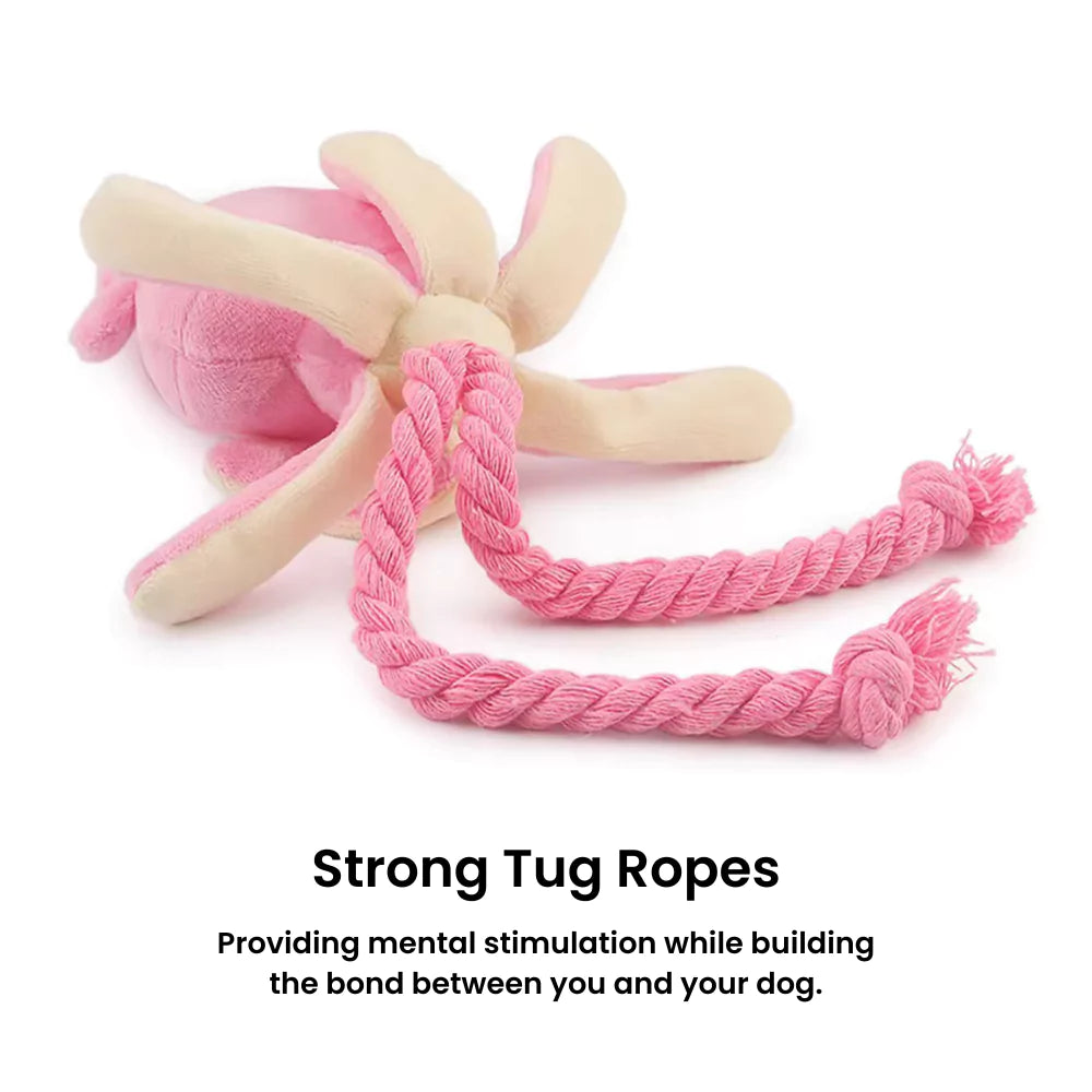 Pink Squid Dog Tug Toy CANINE CULTURE