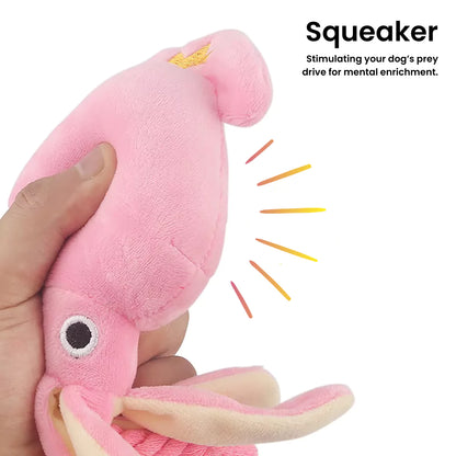 Pink Squid Dog Tug Toy CANINE CULTURE