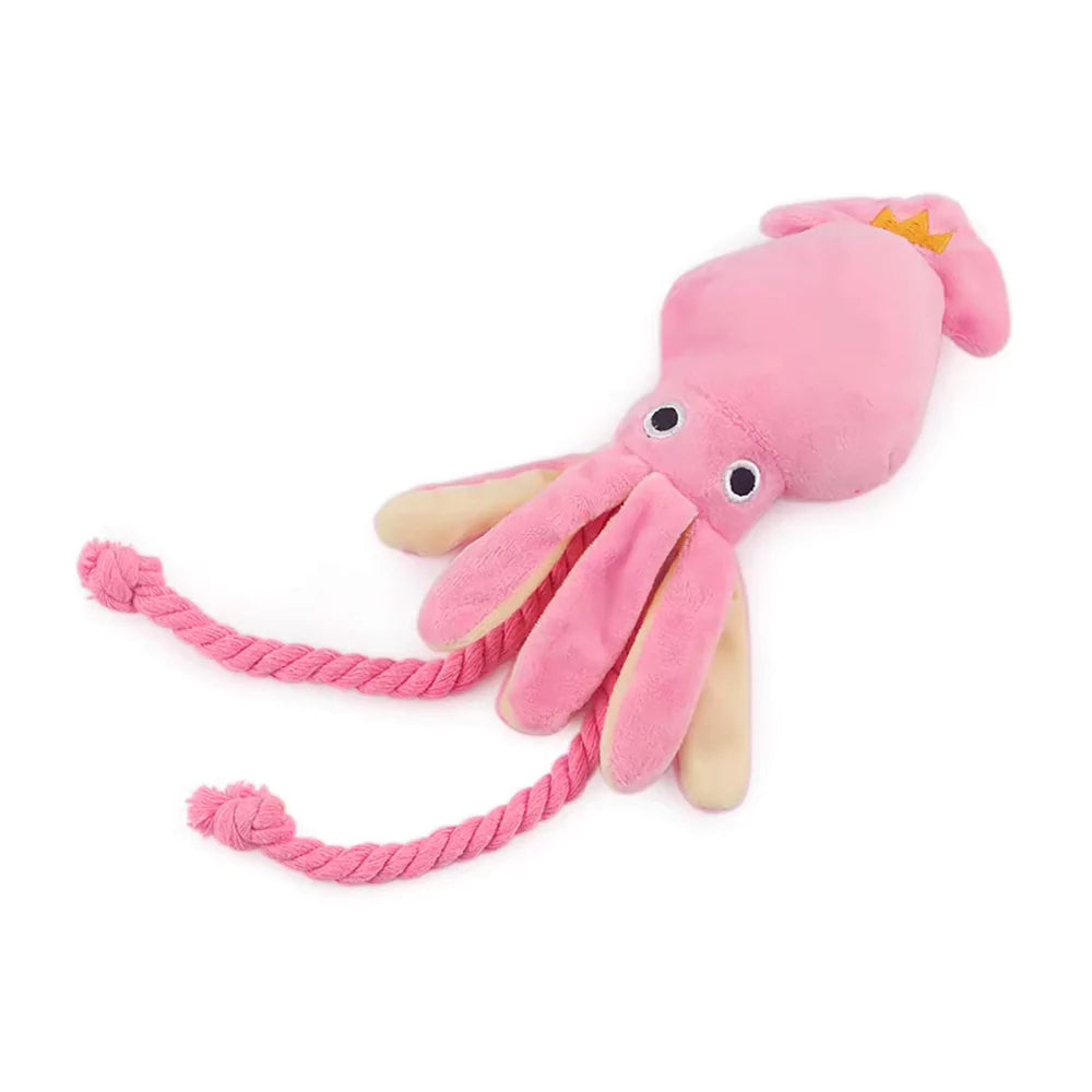 Pink Squid Dog Tug Toy CANINE CULTURE