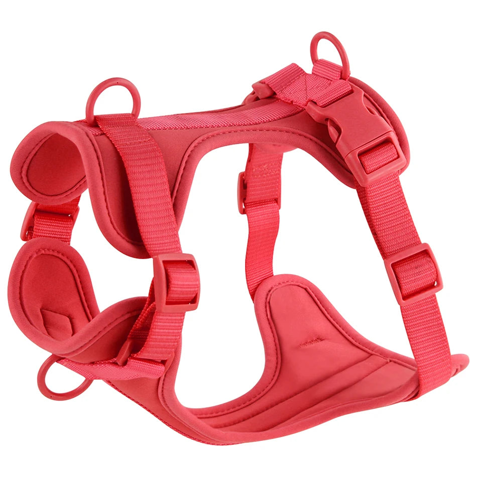 Red Urban Dog Harness | Tri-Clip