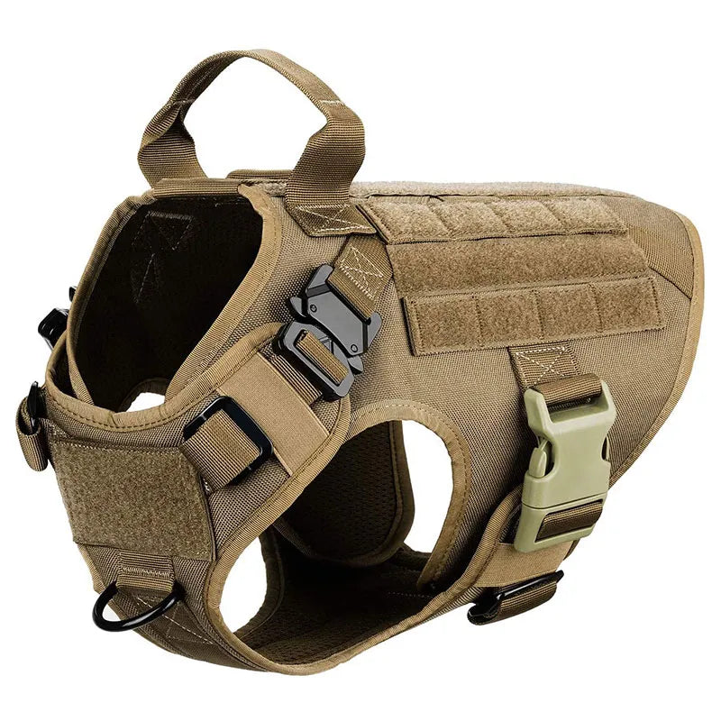 Desert Fawn Tactical Dog Harness | Velcro