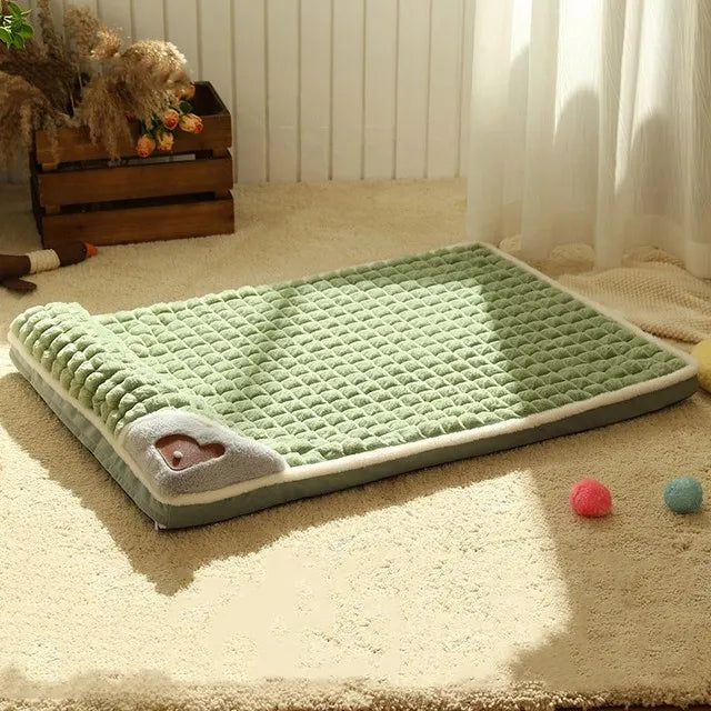 Ultra-Soft Plaid Dog Bed
