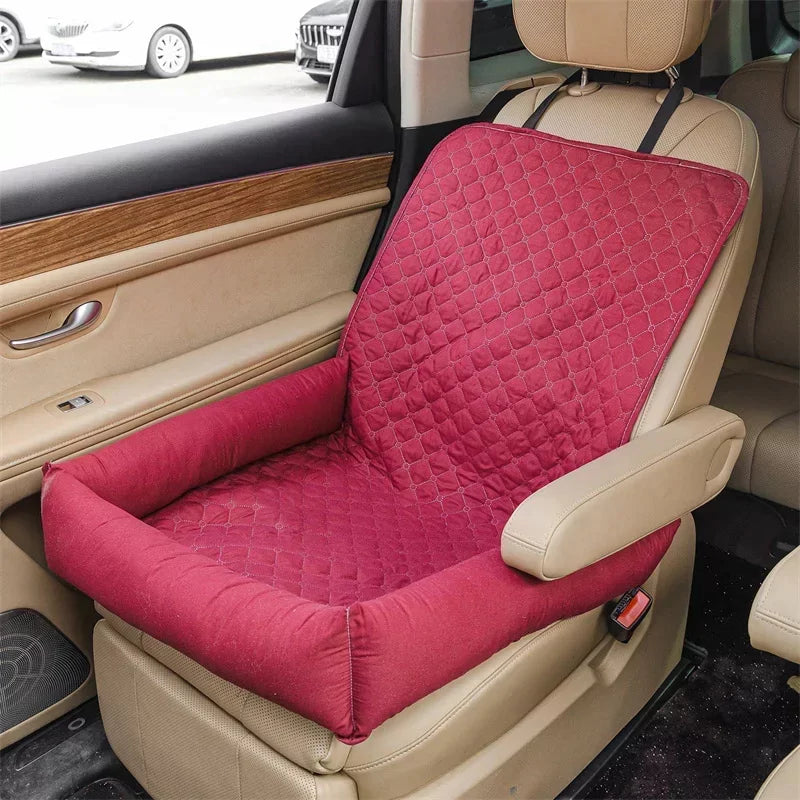Red Single Nested Car Seat Cover Waterproof Canine Culture