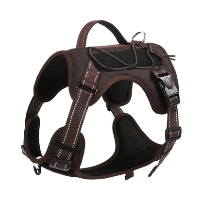 BROWN TACTICAL VELCRO DOG HARNESS CANINE CULTURE