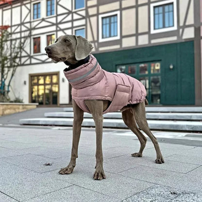 Pink Ultra-Padded Dog Down Coat | Waterproof