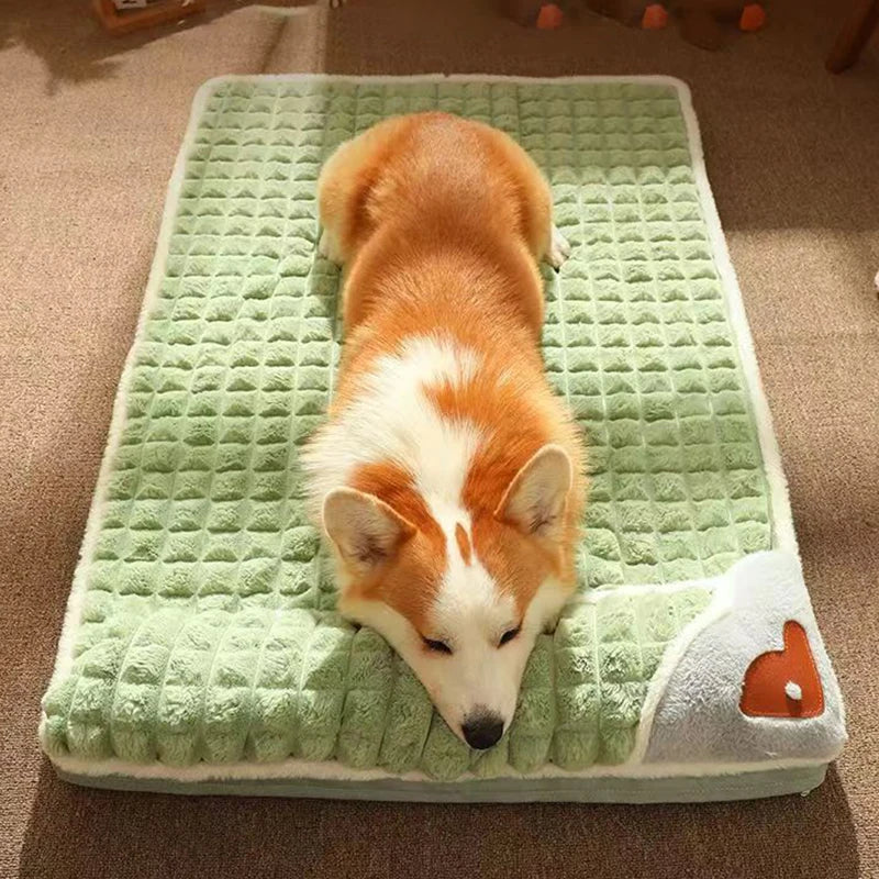 Ultra-Soft Plaid Dog Bed