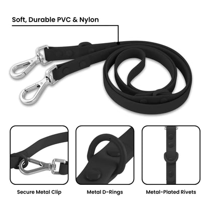 dog leash pvc double ended canine culture