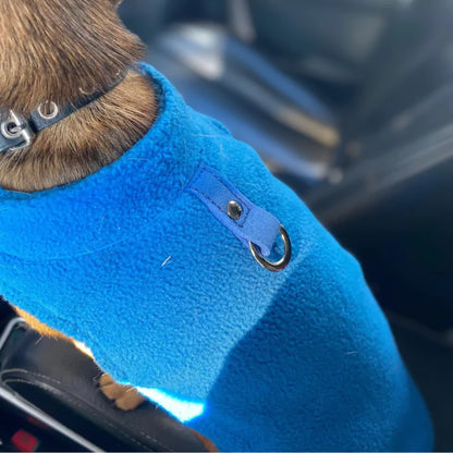 Sapphire Blue Warm Winter Dog Fleece | For Small Breeds