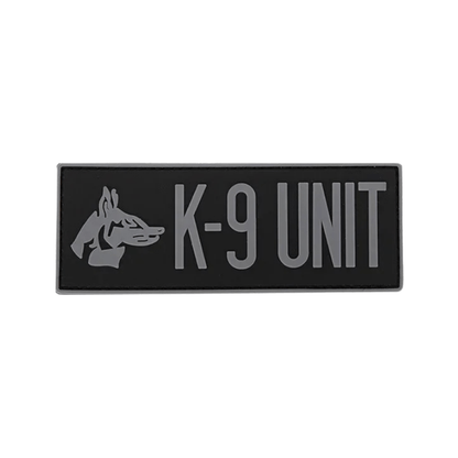 Black - Grey K - 9 Unit | Velcro Dog Harness Patch - Canine Culture