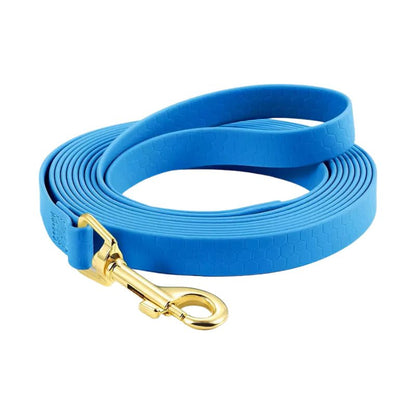 Blue Hex PVC Long Dog Leash - Canine Culture