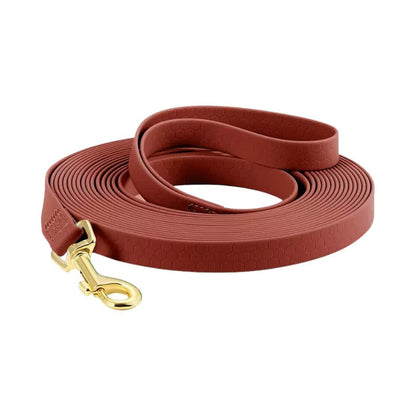 Burgundy Red Hex PVC Long Dog Leash - Canine Culture
