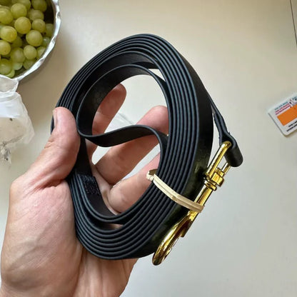 Burgundy Red Hex PVC Long Dog Leash - Canine Culture