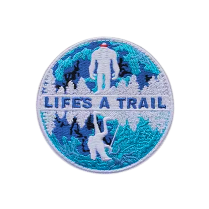 White Bigfoot- Life's A Trail | Velcro Dog Harness Patch