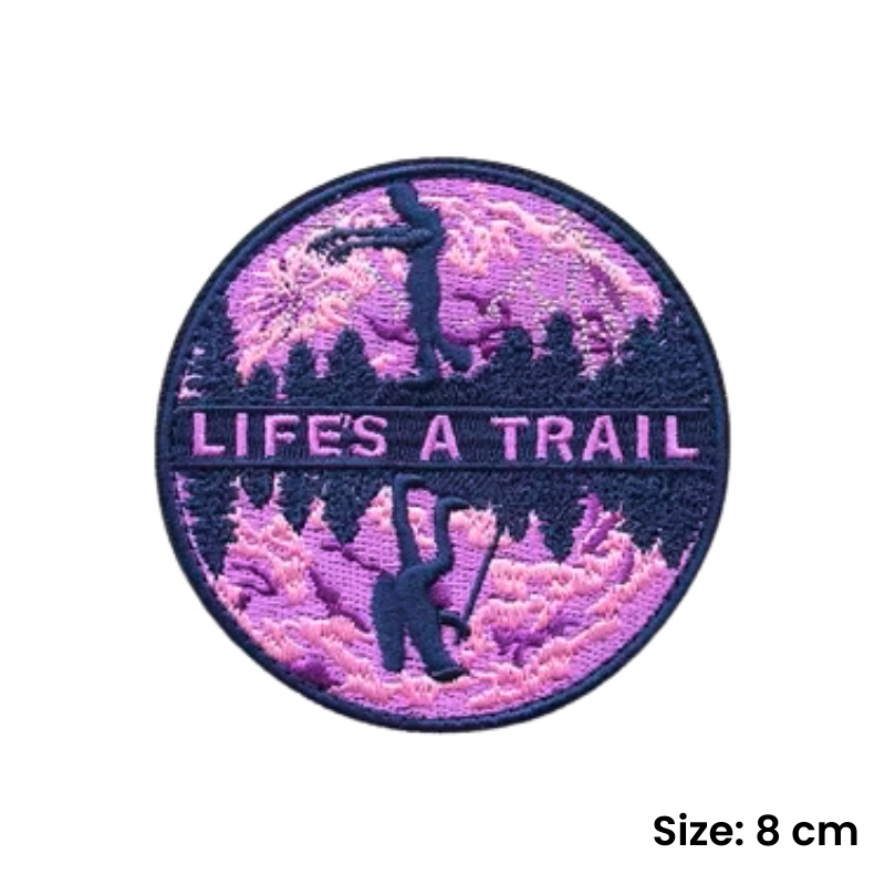 Purple Zombie - Life's A Trail | Velcro Dog Harness Patch