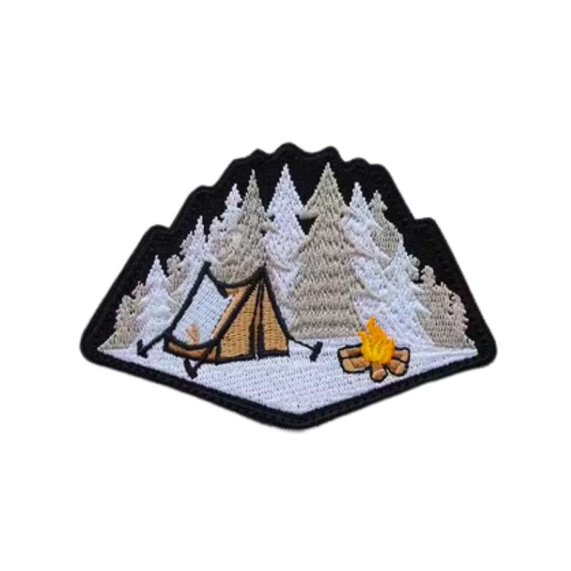 White Campfire | Velcro Dog Harness Patch