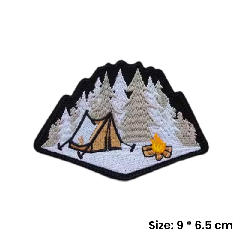 White Campfire | Velcro Dog Harness Patch