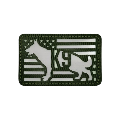 Khaki K-9 | Glow In Dark Velcro Dog Harness Patch