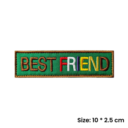 Best Friend | Green Velcro Dog Harness Patch