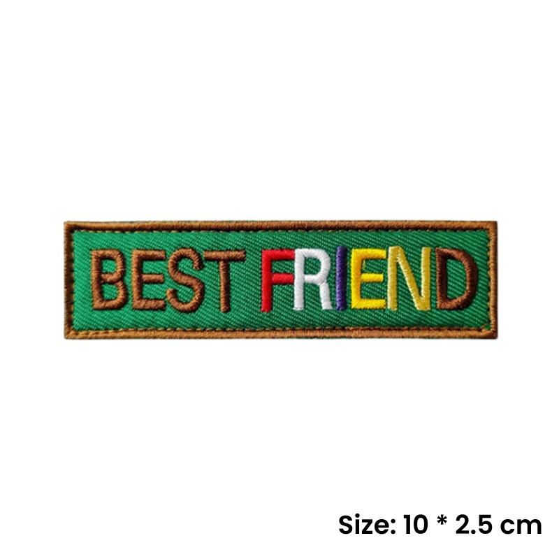 Best Friend | Green Velcro Dog Harness Patch