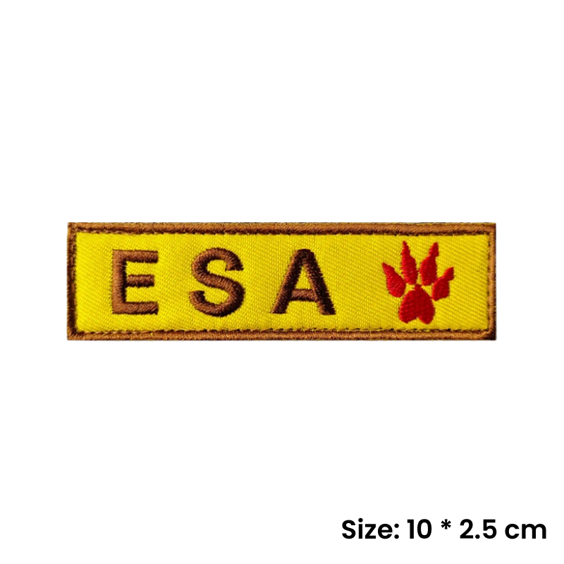 ESA | Yellow Velcro Dog Harness Patch