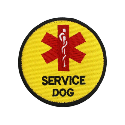 Service Dog Sign | Yellow Velcro Dog Harness Patch