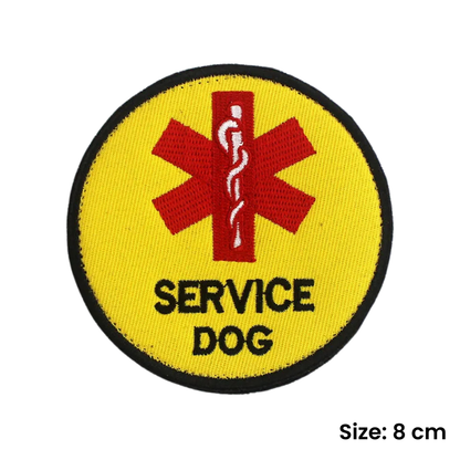 Service Dog Sign | Yellow Velcro Dog Harness Patch