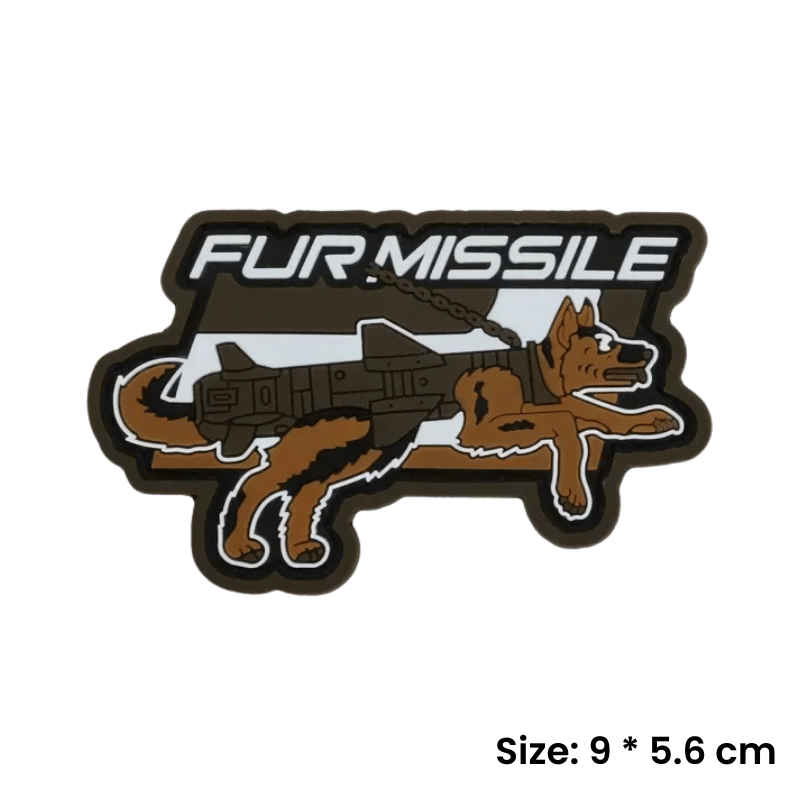 Fur Missile | Velcro Dog Harness Patch - Canine Culture