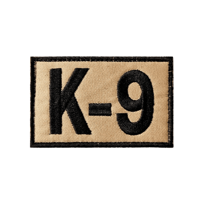K - 9 | Beige Velcro Dog Harness Patch - Canine Culture